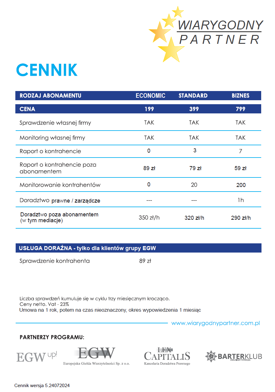Cennik
